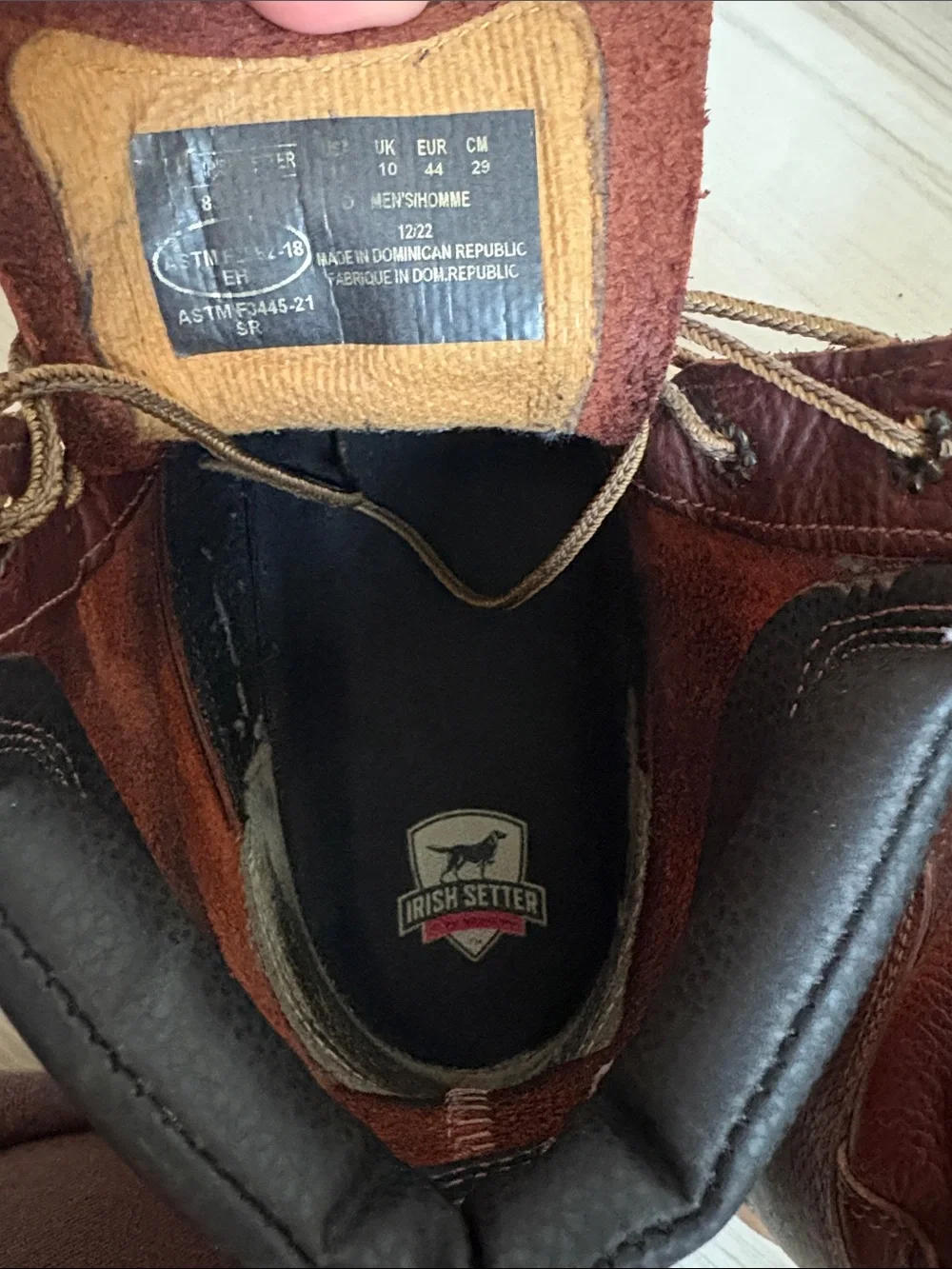 Irish Setter Brown Leather Moc Toe Lace-Up Boots